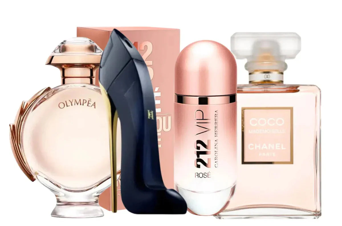 Zestaw 4 perfum | 212 Rosé, Coco Mademoiselle, Good Girl, Olympea 100ml