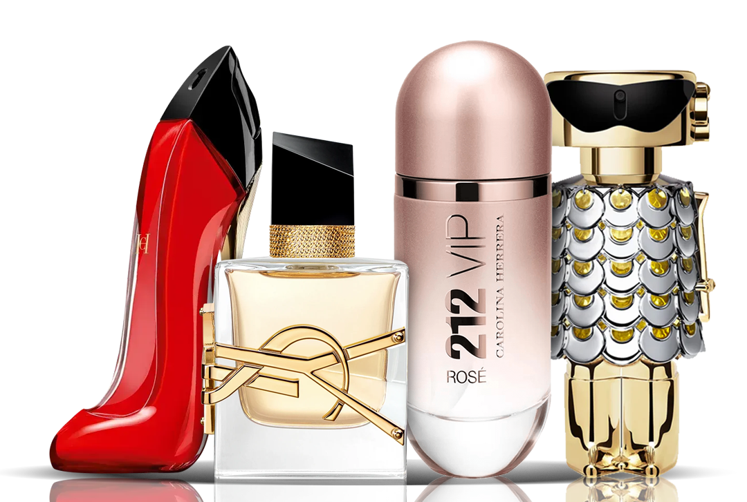 Zestaw 4 perfum | Very Good Girl + Libre + 212 VIP Rose + Fame 100ML